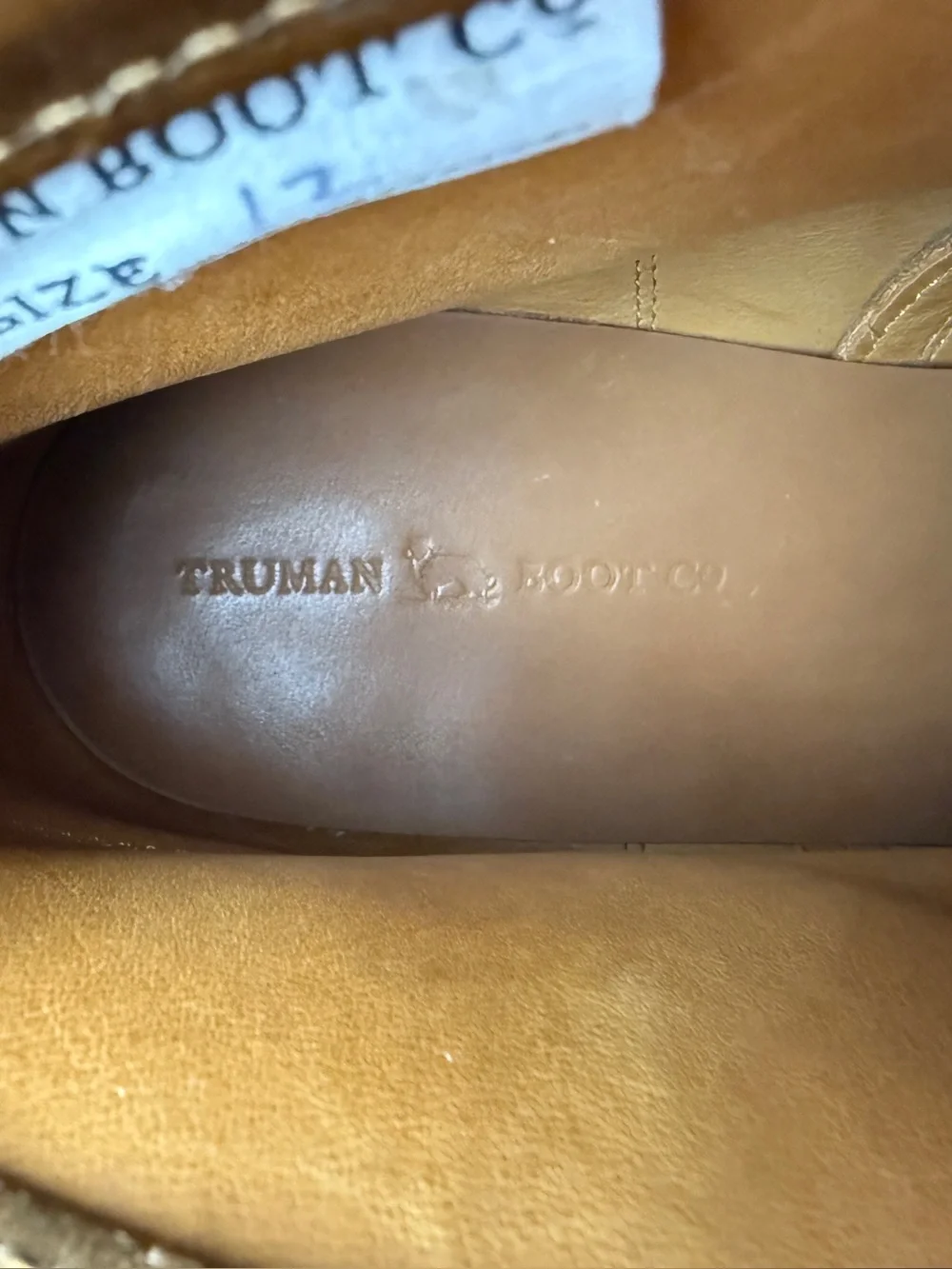 Truman Boot Co Leather Cap Toe Men’s 12 Boot Eugene Sole Excellent